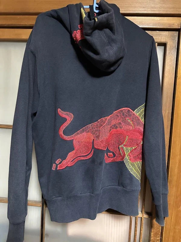 Navy Vintage Red Bull Big Logo Racing Hoodie