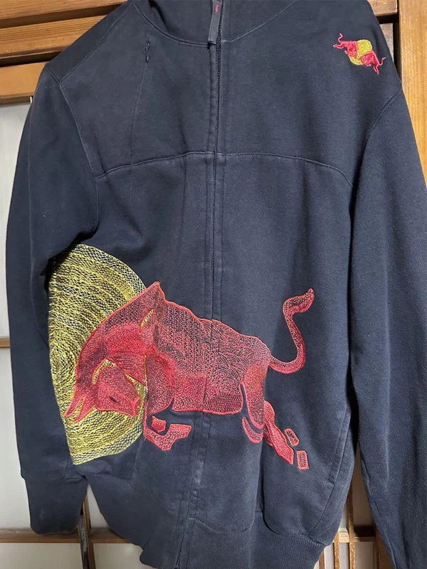 Navy Vintage Red Bull Big Logo Racing Hoodie
