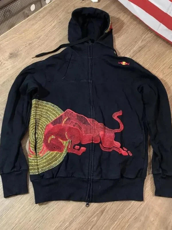 Navy Vintage Red Bull Big Logo Racing Hoodie