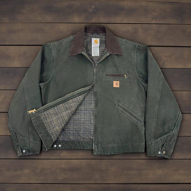 Carhartt J97 Detroit Jacket Blanket Lined, Carhart Duck Canvas Work Jacket