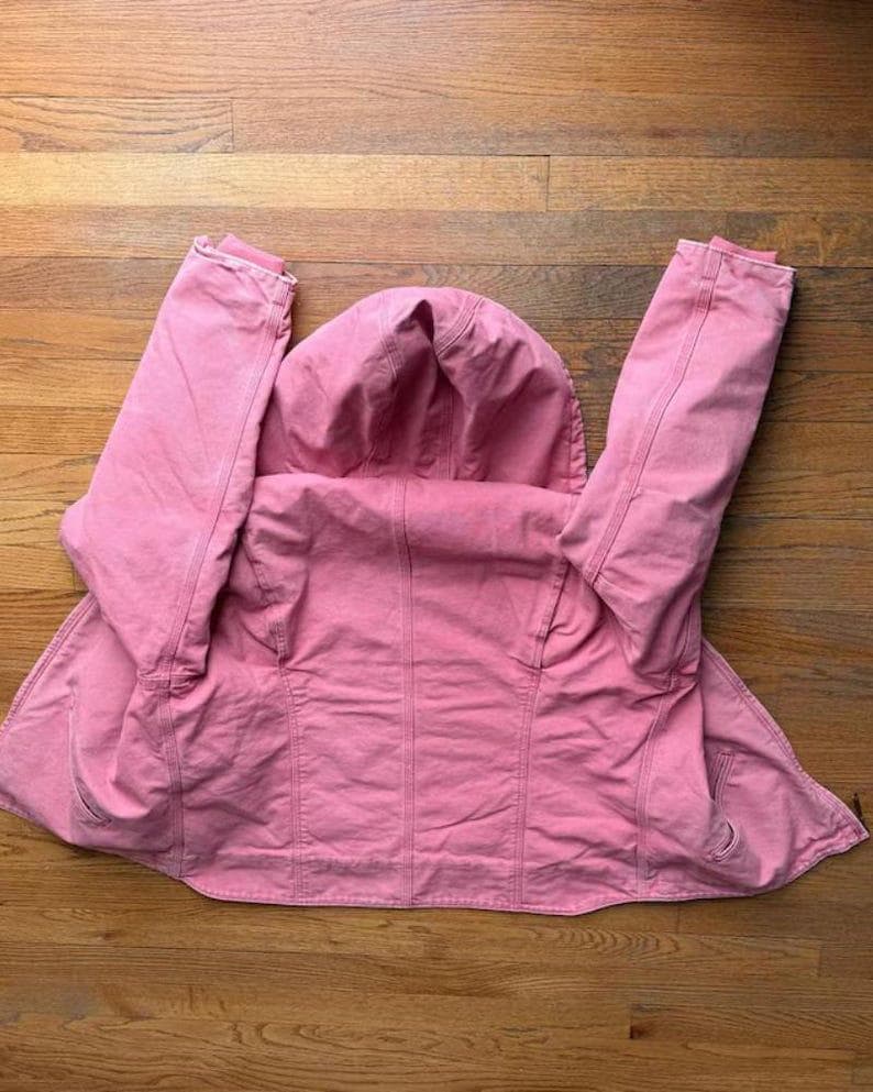 Carhartt Active Jacket Dusty Rose, Hooded Canvas Work Jacket Sherpa Lining